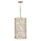 Fredrick Ramond Farrah 42  Tall Single Pendant with White Fabric Shade