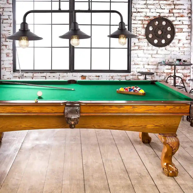 Suspension LED Cade 34.25 à 3 lumières en métal, style industriel campagnard, finition bronze huilé, par JONATHAN Y