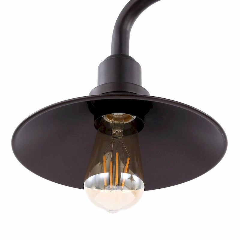 Suspension LED Cade 34.25 à 3 lumières en métal, style industriel campagnard, finition bronze huilé, par JONATHAN Y