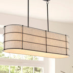 Oakley 42  4-Light Rustic Farmhouse Iron Linear LED Pendant, Oil Rubbed Bronze by JONATHAN Y - 4 Light