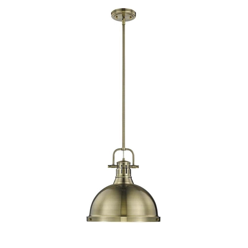 Golden Lighting Duncan Aged Brass 1-light Pendant