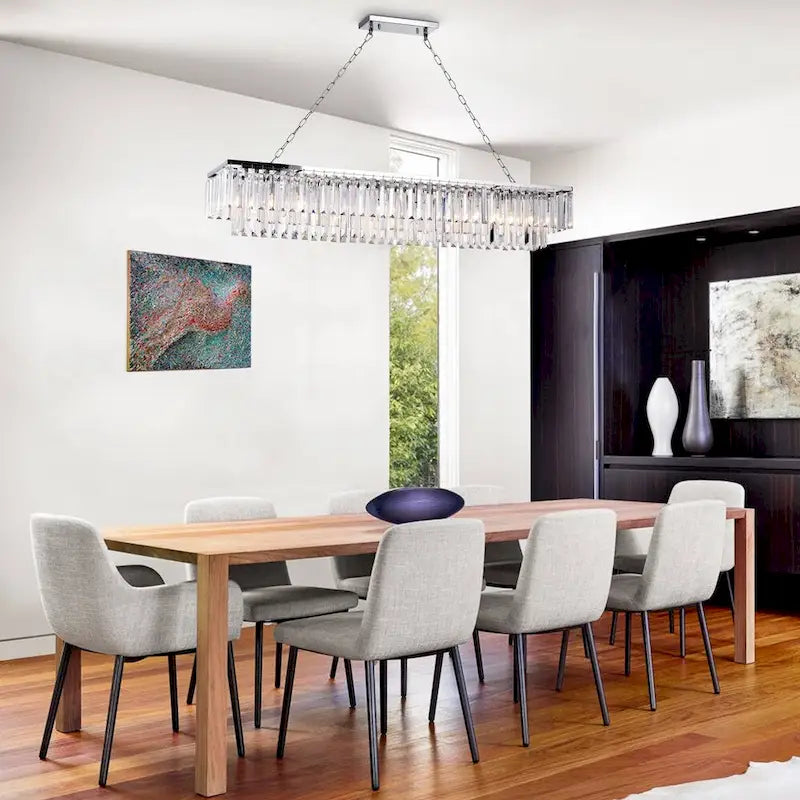 Suspension Kratos à 8 lumières pour îlot de cuisine