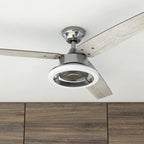 Ventilateur de plafond intérieur moderne Prominence Home Orbis Gun Metal avec éclairage LED et télécommande (52 pouces)