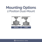 Ventilateur de plafond intérieur moderne Prominence Home Orbis Gun Metal avec éclairage LED et télécommande (52 pouces)