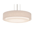 Sanibel 23-inch Satin Nickel LED Pendant, Linen White Shade