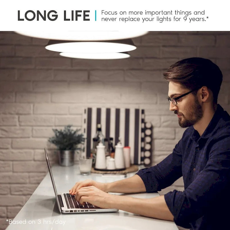 Ampoule LED Luxrite A15 équivalente à 40 W, 7 W, 600 lumens, pour luminaires fermés, dimmable, culot E26, homologuée UL (paquet de 6)