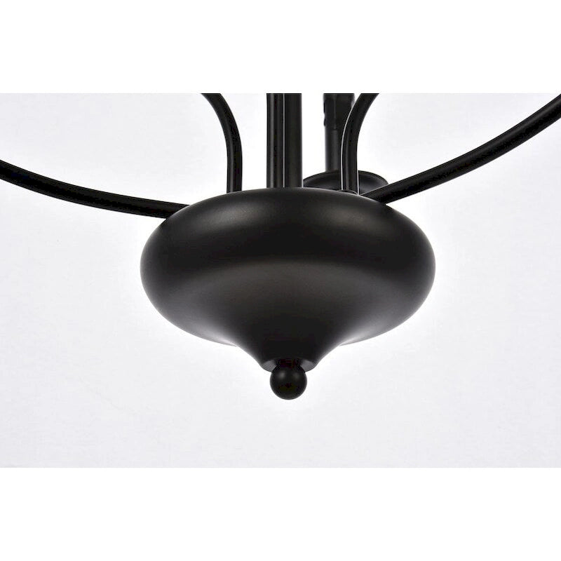 Suspension Wylda à 6 lumières noire - 61 cm
