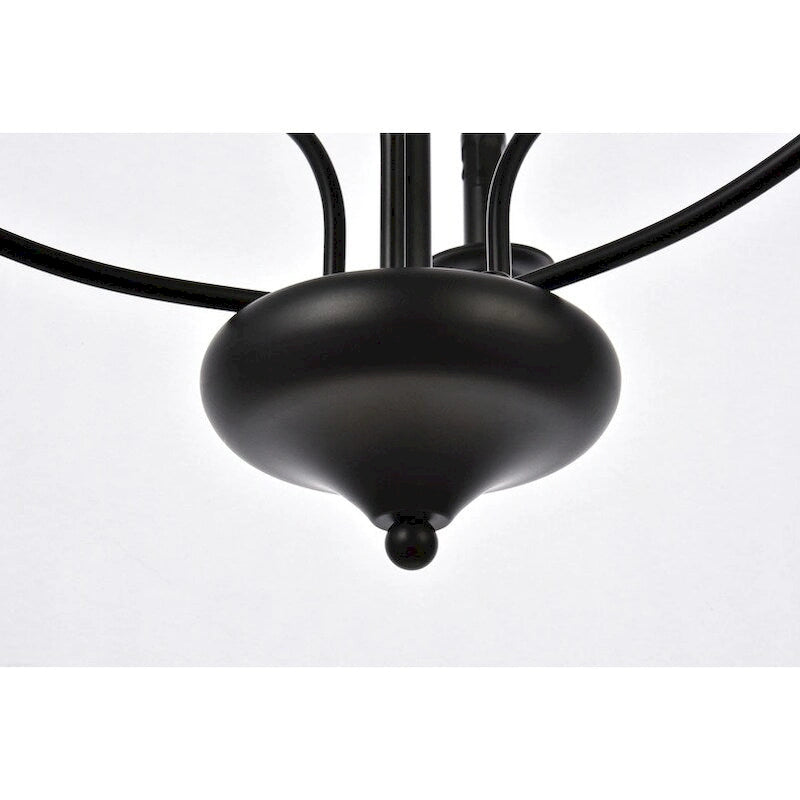 Suspension Wylda à 6 lumières noire - 61 cm