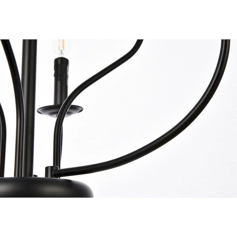 Suspension Wylda à 6 lumières noire - 61 cm