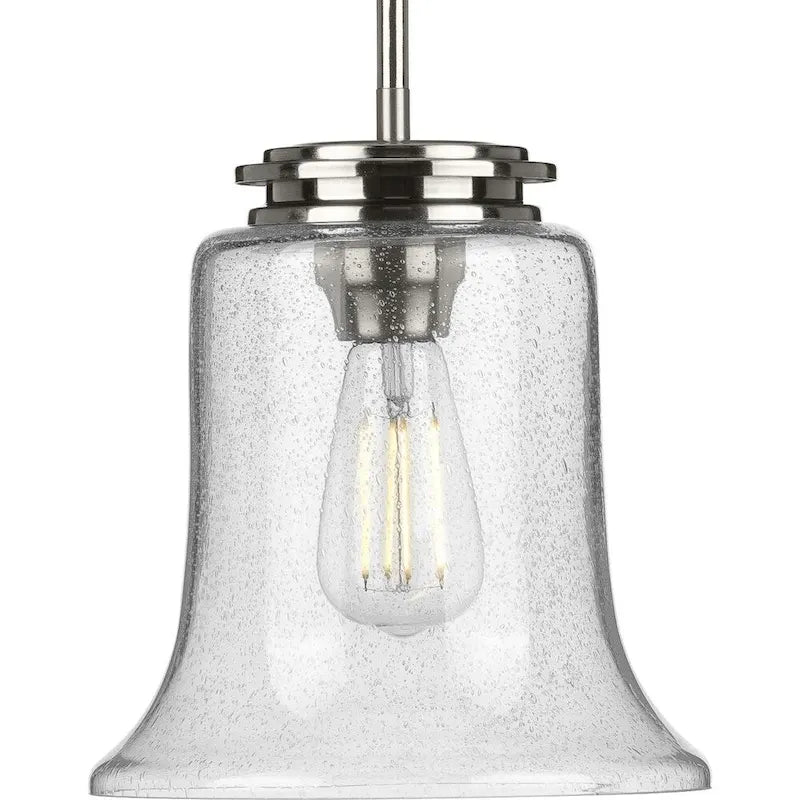 Winslett Collection Brushed Nickel One-Light Mini-Pendant - 13.000  x 6.600  x 6.600 