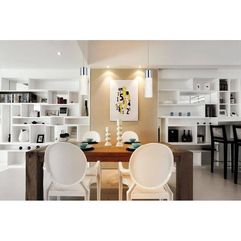 Suspension LED chromée Constellation 1 lumière