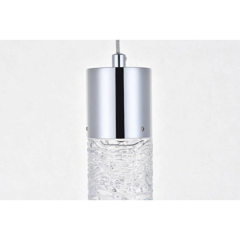 Suspension LED chromée Constellation 1 lumière