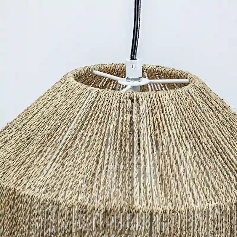 Lampe suspendue en corde de chanvre style art américain (12,5)