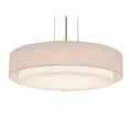 Sanibel 18-inch Satin Nickel LED Pendant, Linen White Shade