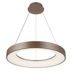 Suspension LED ronde EVOLV Acryluxe Sway de 61 cm (24 pouces) avec acrylique opale