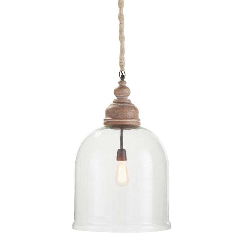 Ansley 26 inch Cloche Pendant Whitewash Finish - 26 in.