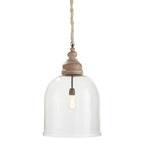 Ansley 26 inch Cloche Pendant Whitewash Finish - 26 in.