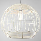 Lampe suspendue style globe en osier (16)