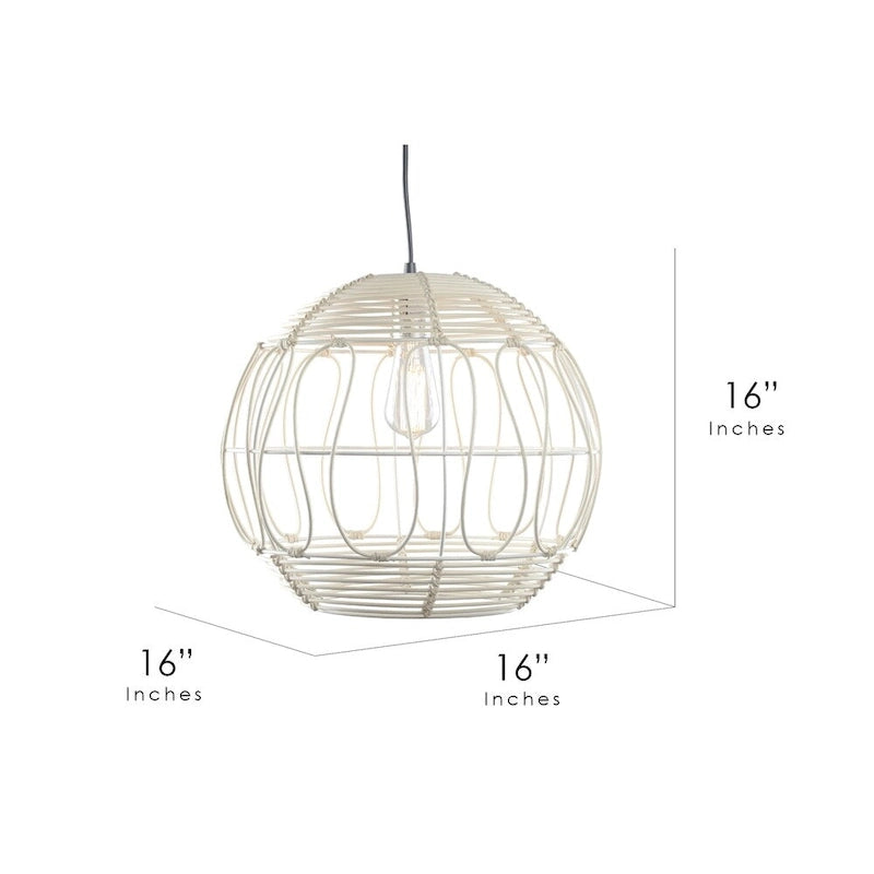 Lampe suspendue style globe en osier (16)