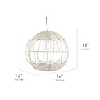 Lampe suspendue style globe en osier (16)