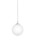 Suspension Eglo Rondo à une lumière, 60 watts, finition nickel mat et verre opale