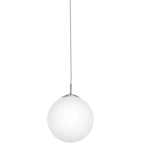 Eglo Rondo 1-light 60-watt Pendant with Matte Nickle Finish and Opal Glass