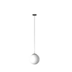 Suspension Eglo Rondo à une lumière, 60 watts, finition nickel mat et verre opale