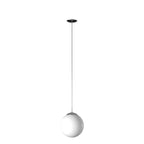 Suspension Eglo Rondo à une lumière, 60 watts, finition nickel mat et verre opale