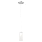 Suspension miniature Livex Lighting à 1 lumière, 45477-05 - 5 po de diamètre x 16,25 po - Hauteur réglable : 46,25 po