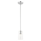 Suspension miniature Livex Lighting à 1 lumière, 45477-05 - 5 po de diamètre x 16,25 po - Hauteur réglable : 46,25 po