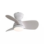 Ventilateur de plafond de chambre de 58 cm (23 pouces) avec 3 couleurs de luminosité réglable, 3 pales en ABS, télécommande, moteur CC, noir, éclairage LED 18 W