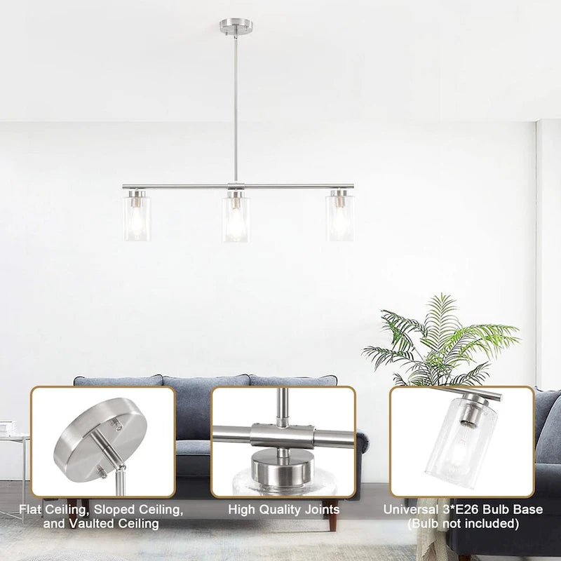 Suspension linéaire moderne à hauteur réglable pour salon, hall d'entrée - Non applicable