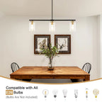 Suspension linéaire moderne à hauteur réglable pour salon, hall d'entrée - Non applicable