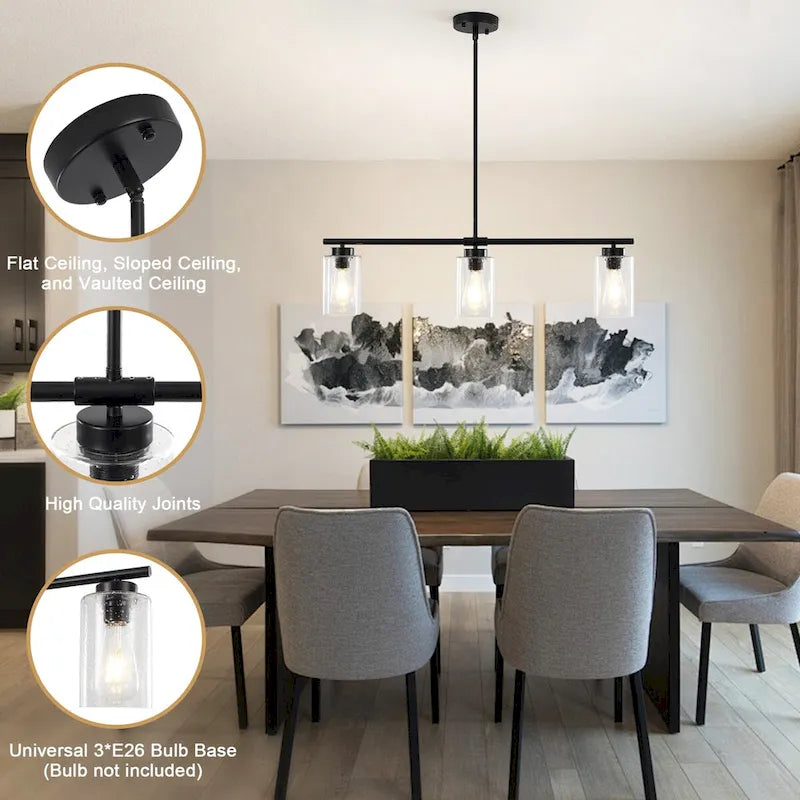 Suspension linéaire moderne à hauteur réglable pour salon, hall d'entrée - Non applicable