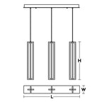Suspension linéaire Cass 3 lumières
