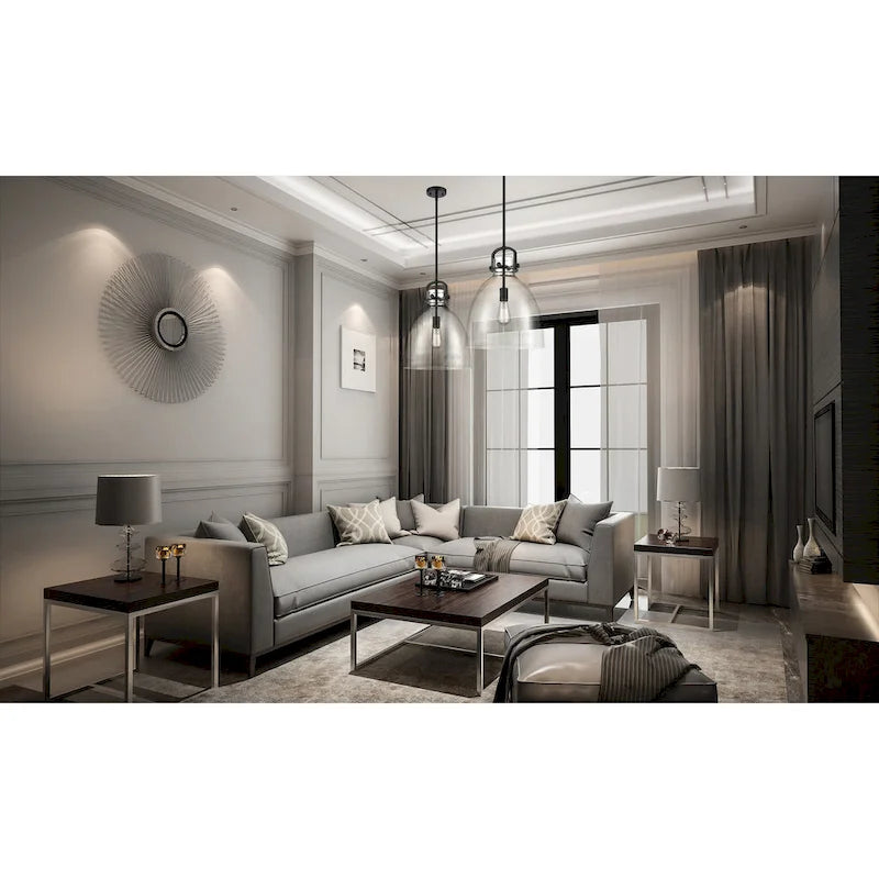 Suspension Innovations Lighting Newton Bell - 1 lumière, tige de 14 pouces