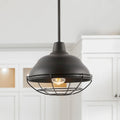 Cora 10.38  1-Light Industrial Farmhouse Iron LED Pendant, Oil Rubbed Bronze by JONATHAN Y