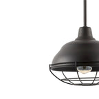 Suspension LED Cora 10.38 à 1 lumière, style industriel, en fer, finition bronze huilé, par JONATHAN Y