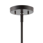 Suspension LED Cora 10.38 à 1 lumière, style industriel, en fer, finition bronze huilé, par JONATHAN Y