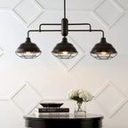 Suspension LED Cora 10.38 à 1 lumière, style industriel, en fer, finition bronze huilé, par JONATHAN Y