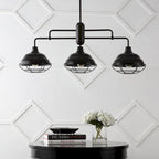 Suspension LED Cora 10.38 à 1 lumière, style industriel, en fer, finition bronze huilé, par JONATHAN Y