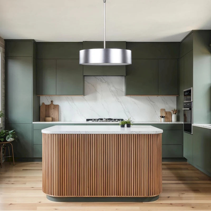 DEXTER Rod Pendant Silver 3-Light Modern Ceiling Light for Kitchen - Aluminum