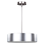 Suspension DEXTER à tige argentée, 3 lumières, plafonnier moderne pour cuisine - Aluminium