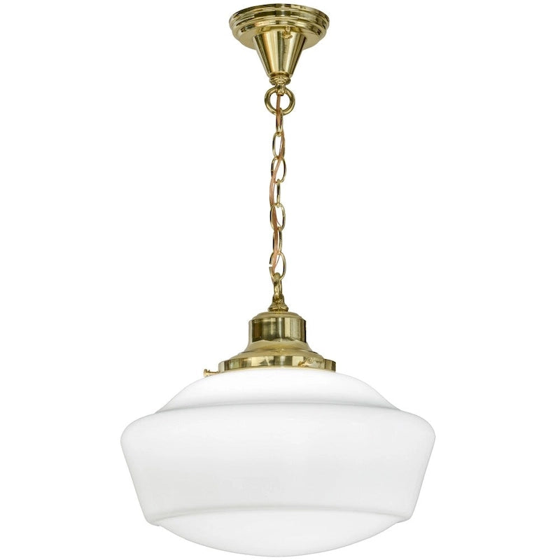 16 W Revival Schoolhouse W/Traditional Globe Pendant