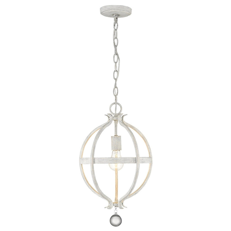 Suspension Callie 1 lumière blanc champêtre