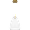 Aero 1-Light Aged Brass Pendant Light
