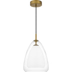 Aero 1-Light Aged Brass Pendant Light