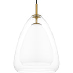 Suspension Aero 1 lumière en laiton vieilli