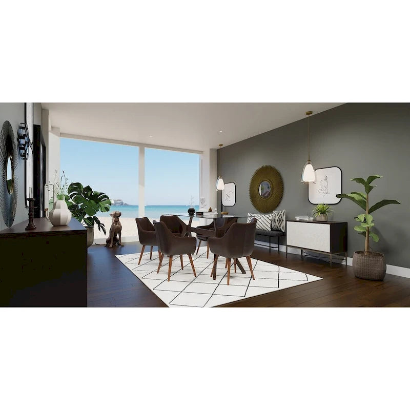 Suspension Aero 1 lumière en laiton vieilli