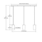 Suspension à 3 lumières Elk Home Ice Fragments en nickel satiné et verre transparent